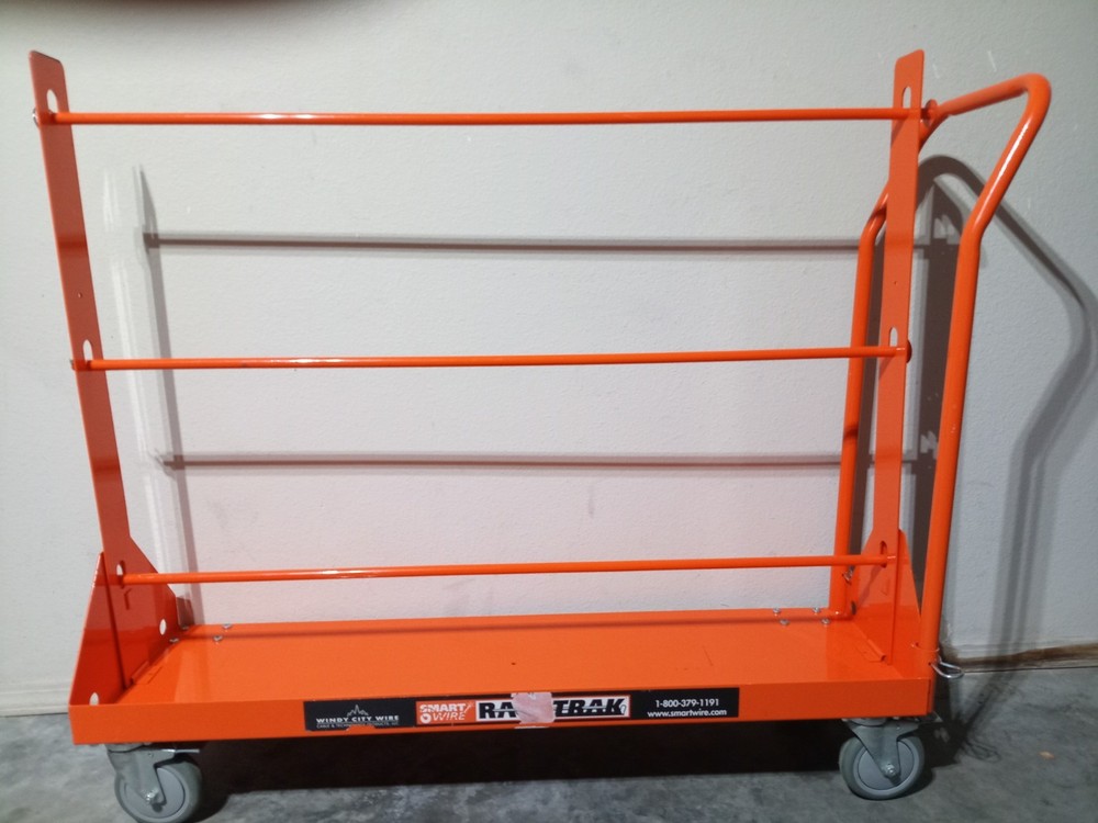 Windy City Wire RackTrack 48″ Heavy Duty Portable Copper/Cat/Alum Wire Cart Rack