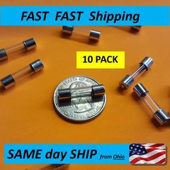 10x — Fast Blow 5×20 glass fuse — 120v 220v 240v 125v — 0.5A AMP