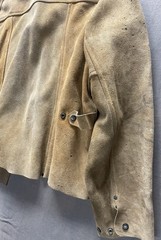 Vintage Weldmark Cowhide Leather Welding Jacket Brown Size L Back Buckle