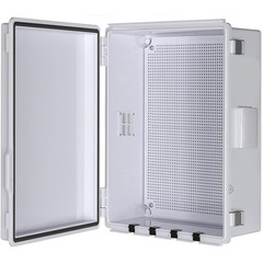 Electrical Junction Box, Ventilated Design, Cable Grommets, Indoor/Outdoor Use w
