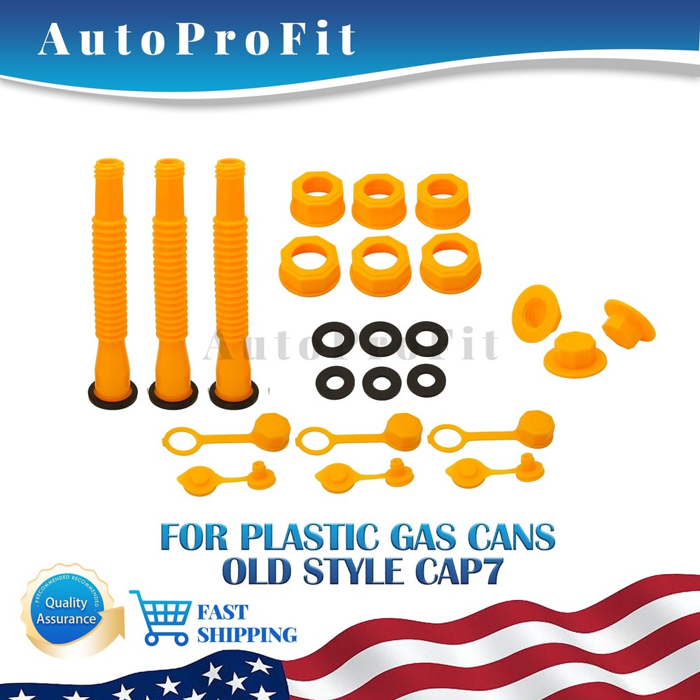 3x Replacement Gas Can Nozzle Spout Vent Kit For Plastic Gas Cans Old Style Cap7