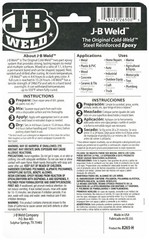 J-B Weld Original Cold-Weld Formula STEEL REINFORCED EPOXY DARK GREY TWIN-TUBE