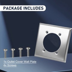 Single Hole 2 Gang Receptacle Wall Plate Ø2.48″ for 14-50R Hubbell HBL9450A US