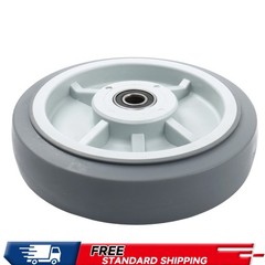 4 Pack 1/2″ Axle Hole 8″ Caster Wheels Polyurethane 900 Pounds Gray Replace