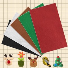Self-Adhesive Green Felt Sheets – 10 Pack A4 Peel and Stick Craft Fabric