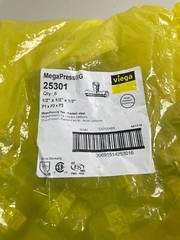 Viega 25301 MegaPressG 1/2″ x 1/2″ x 1/2″ Press Tee P1xP2xP3 (5 Pack of Tees)