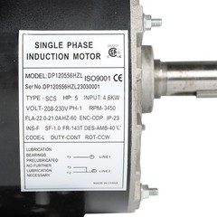 230V Compressor Duty Electric Motor 1 Phase 3450 RPM 56HZ Frame 7/8″ Shaft 5HP