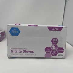 Medpride Medical Examination Nitrile Gloves-Large Box of 100 Gloves, Blue