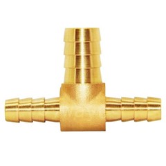 Hose Barb Reducer Tee 5/16 x 1/2 x 5/16 Inch 3 Way Brass Union Fitting