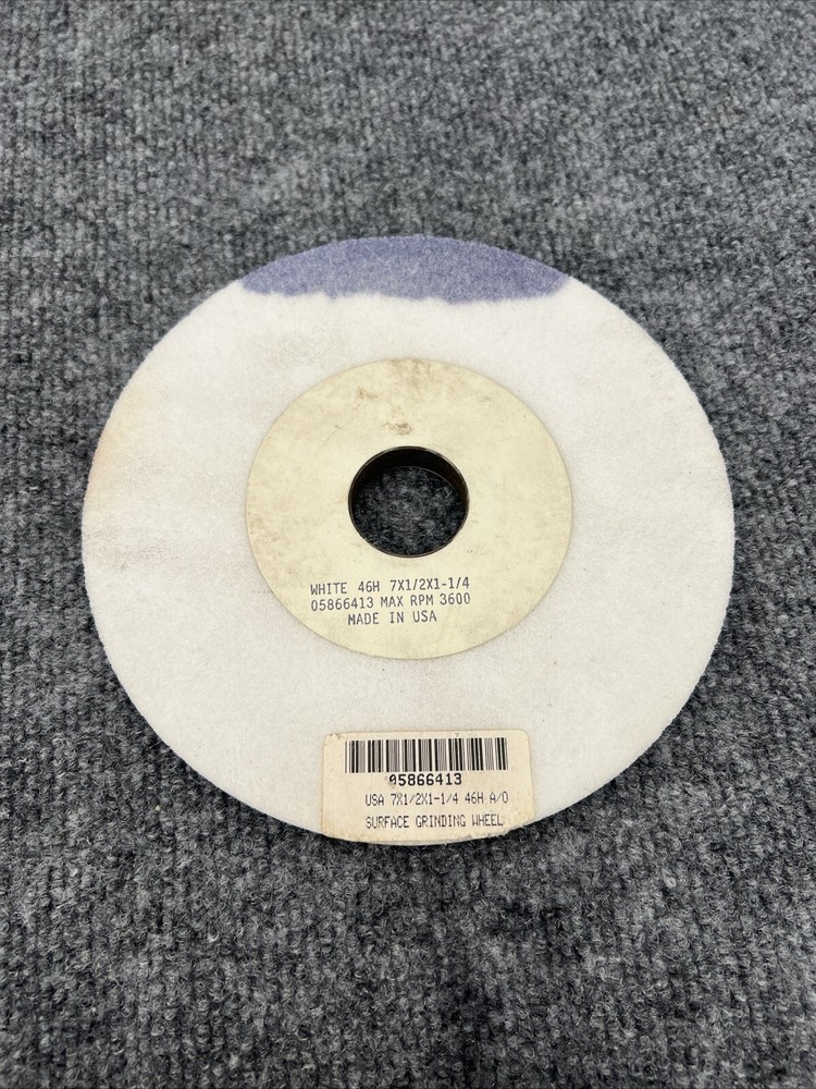 7″ x 1/2″ x 1-1/4″ 46 Grit White Surface Grinding Wheel T1-7W31409 H Hardness