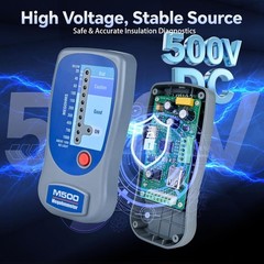 M500 Megohmmeter, Insulation Compatible with Supco M500 Megohmmeter w/ Case New