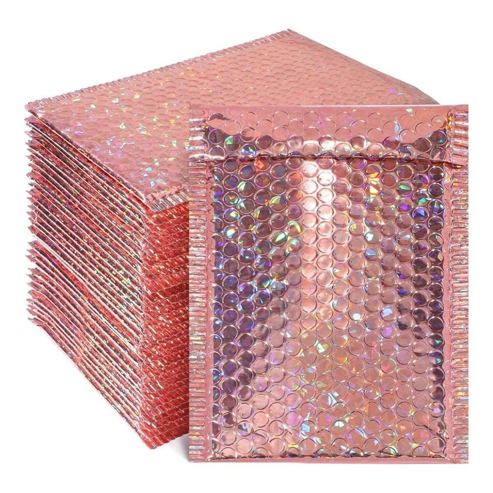 Metallic Glamour Mailers #0 6×10 Inches Rose Gold Bubble Envelope Pack of 50