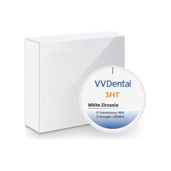 SHT Multilayer White Zirconia Blocks Preshaded Discs Translucence 46%