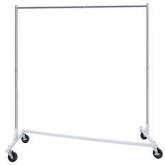 Heavy Duty Steel Clothes Rack Rolling Garment Z Clothing Rack W/Lockable Casters