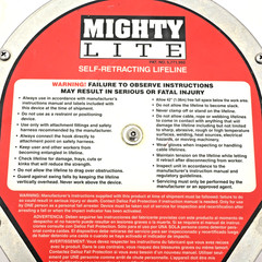 Miller RL50/50 MightyLite Self-Retracting Lifeline Fall Protection Web Lanyard
