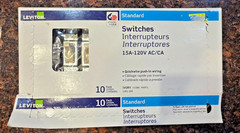 (9-Pk) Leviton Single Pole Quiet Switch Ivory 15A/120VA 1451-2IM Free Ship