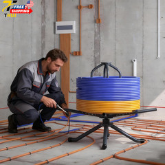 Heavy Duty PEX Tubing Uncoiler & Pipe Dispenser 440 Lbs Capacity for 3/8″ to 1″