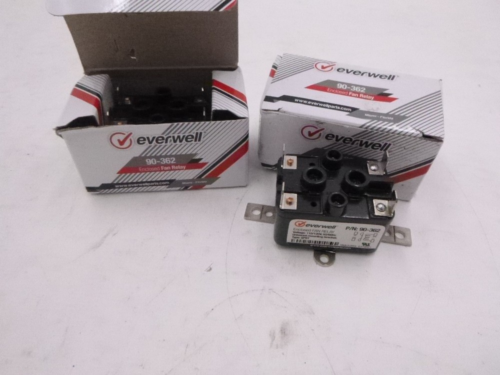 2 Pack Everwell Fan Relay 110/120V 50/60Hz Universal Mounting Bracket 90-362