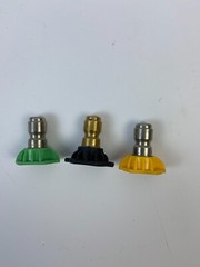 General Pump Pressure Washer Quick Connect Nozzle lot of 3 Green Yellow Black