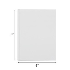 6 Pack White Hardcover Blank Book 6×8 inch, Hardcover Blank Book for Students…