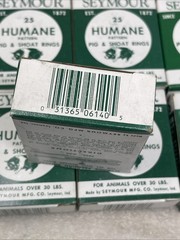 (250) Seymour Humane Pattern RN-X1 Copper Coated Hog Pig Rings, 10 Boxes Of 25