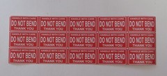 120 Do Not Bend 1-1/2″ x 1″ FRAGILE DO NOT DROP Stickers Waterproof 120 Pcs RED
