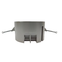 5-Pack 4″ Round Ceiling Box with Grounding 20 Cu In, ETL Certified, Plastic Gray