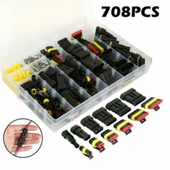 708Pcs Car Automotive Waterproof Electrical Wire Connector Plug 1-6 Pin Kit Set