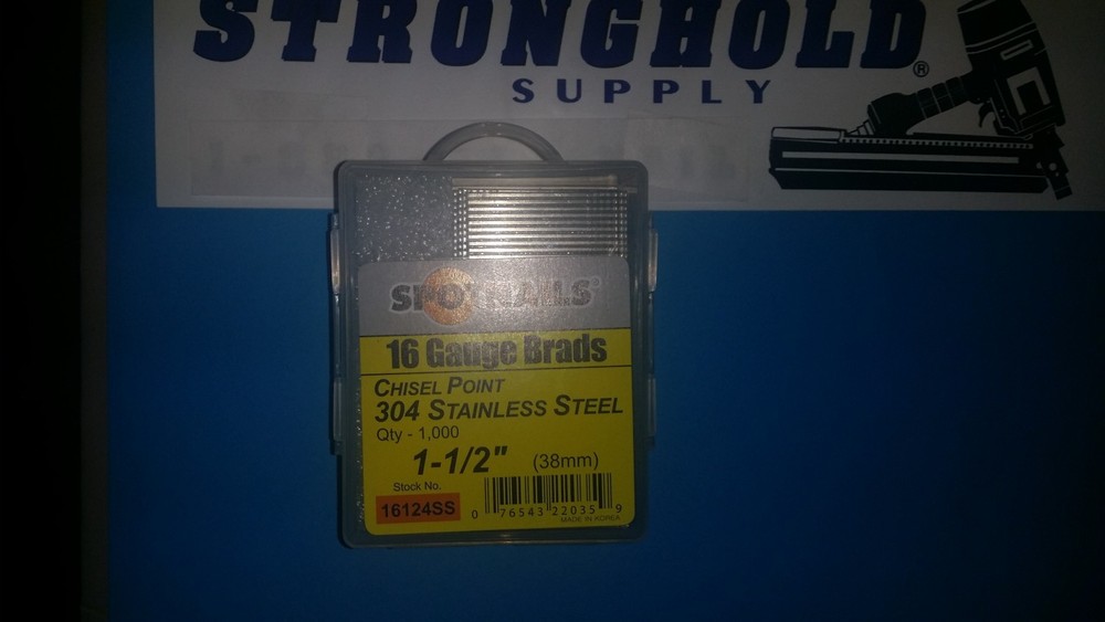 16g 1-1/2″ SS FINISH NAILS 16124SS SPOTNAIL STAINLESS STEEL 1000 PER CARTON