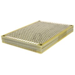 5cm x 7cm Yellow PCB Printed Circuit Board, 5 Pack, 432 Holes, 32 Pads