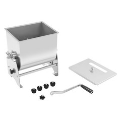 Manual Meat Mixer 22 lbs 201 Stainless Steel Tilting Sausage Mixer With Crank