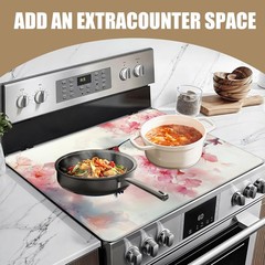 HummingBird Cherry Blossom Stove Top Covers for Electric Stove, Spring Flower…