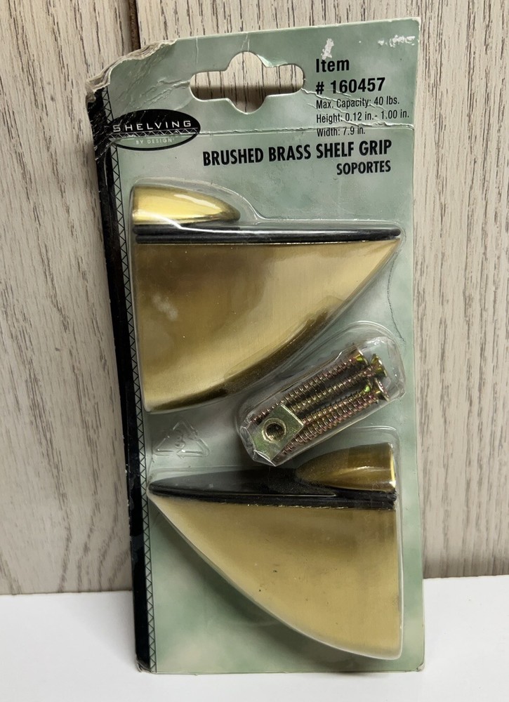 Shelving by Design Brushed Brass Shelf Grip Item 160457 Shelf Brackets New B14