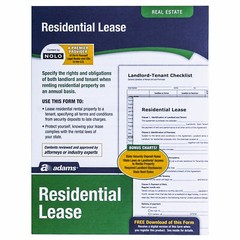 Adams LF310 Residential Rental Lease Agreement With Instructions