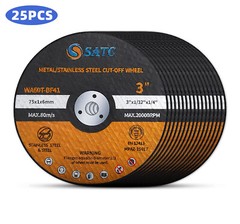 25PCS 3in Cut Off Wheels 3″x1/32″x3/8″ Ultra Thin Die Grinder Metal Cutting Disc