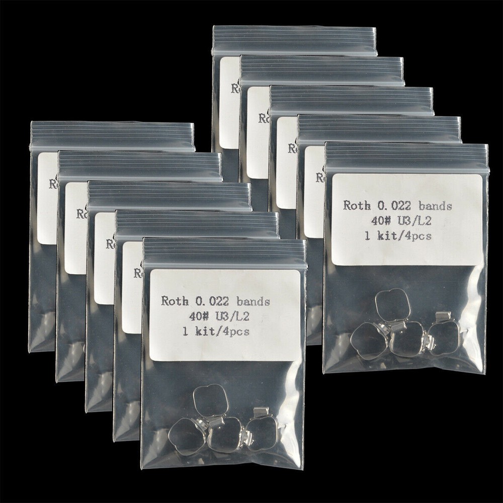 Dental 1st Molar Roth.022 Bands Prewelded Buccal Tube 29#-43+# U3/L2 Convertible