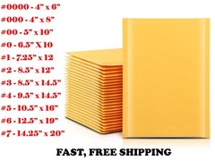 KRAFT BUBBLE MAILERS PADDED ENVELOPES PROTECTIVE PACKAGING SHIPPING BAGS MAILING