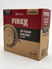 Kidde Firex 21033087 SMAC10YFEX Smoke Alarm, Hardwired W/ 10-Year Backup Battery