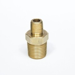 SET OF 2 REDUCER 1/2″x 1/4″ Male Hex Nipple LF Brass Fitting