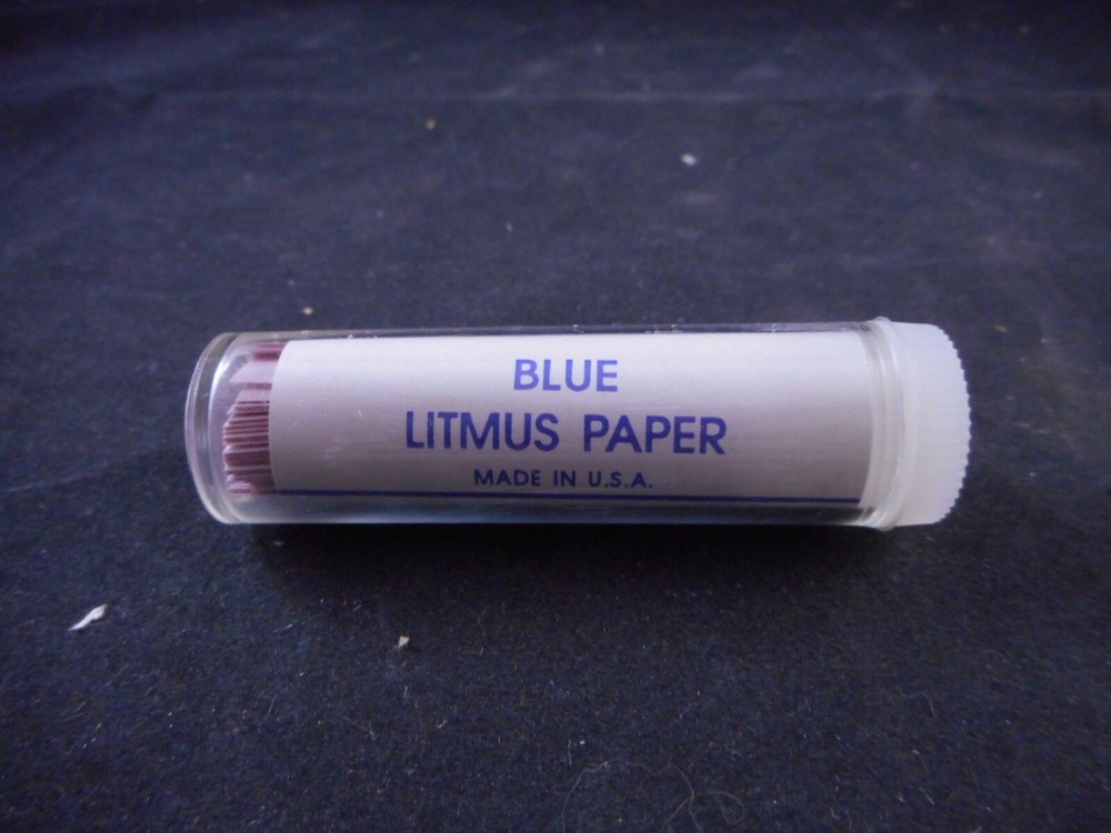 PRECISION LABORATORIES Disposable BLUE Litmus Paper Testing 100 Strips/Vial