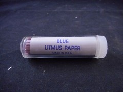 PRECISION LABORATORIES Disposable BLUE Litmus Paper Testing 100 Strips/Vial