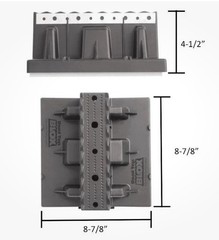 3 PACK ROOF TOP BLOX RTB-01 COMMERCIAL FLAT ROOF PIPE/ HVAC SUPPORT BLOCKS 9 x 9