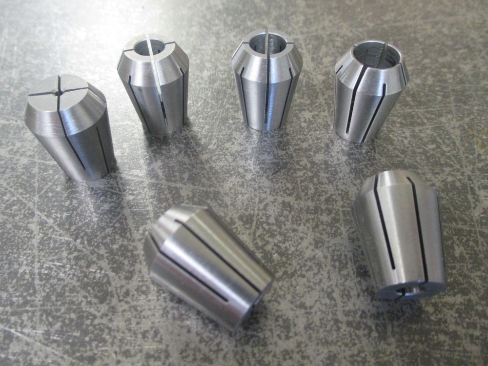 New 6-Piece E-16 Steel 1/16″, 1/8″, 3/16″, 1/4″, 5/16″ & 3/8″ Spring Collet Set