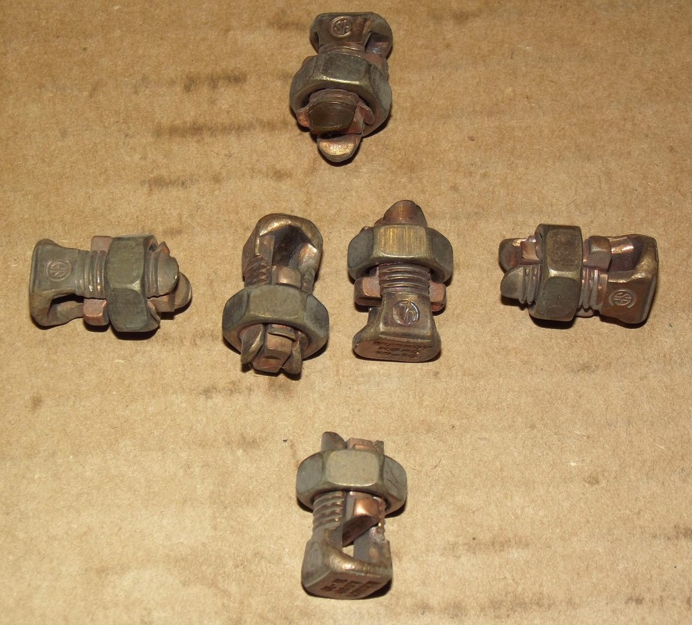 Burndy KS90 10STR N4 SPLIT BOLT CONNECTORS LOT OF 6