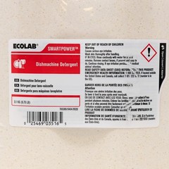 4 Each EcoLab SMARTPOWER Dishmachine Detergent, 6101201, 6.5 LB. | 4/Case