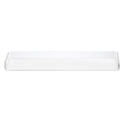HUBERT Dessert Tray Rectangular Clear Acrylic – 13 13.5″ x 3.5″ x 1″,