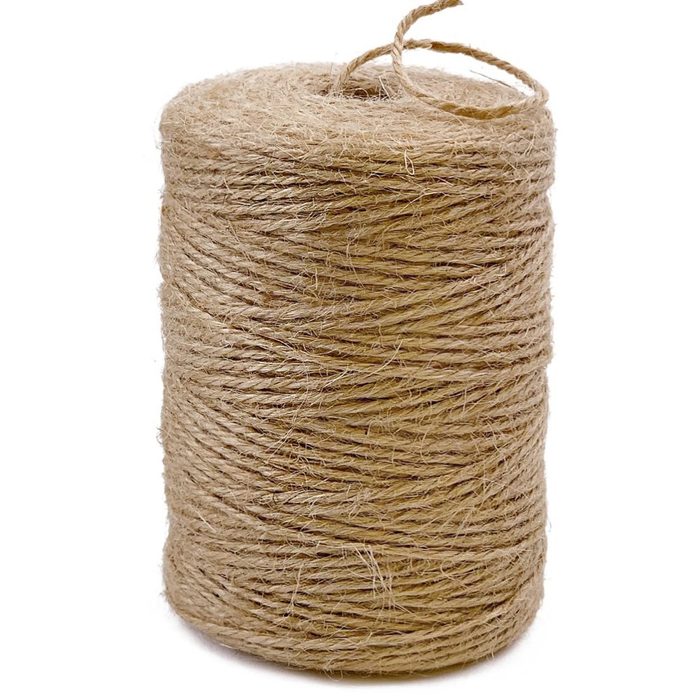 PerkHomy Natural Jute Twine 600 Feet Long 600 (182M), 2mm (1/12 In)