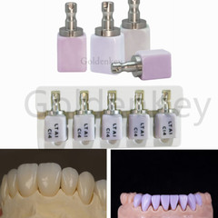 Low Transparency Dental Glass Ceramic Liithium Disslicate Blocks C14 CAD CAM