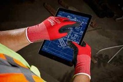 Milwaukee 48-22-8903B Cut Level A1 Nitrile Dipped Gloves, SMARTSWIPE, S-2XL, Dz