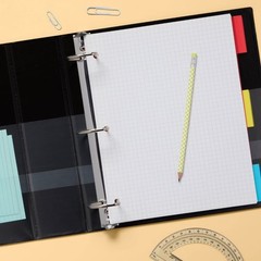 2″ 3 Ring Binder Clear View Blue : 500 Sheet Capacity, D Rings, Internal Pockets